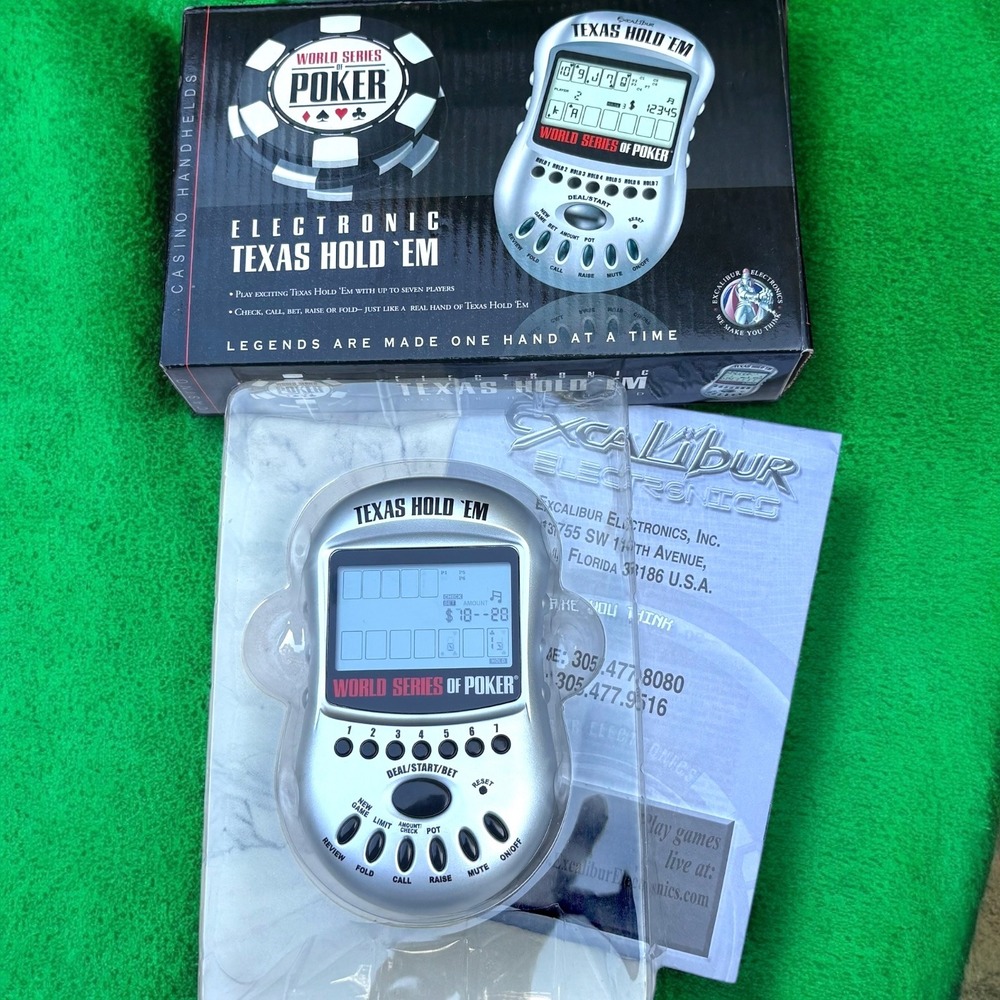 Excalibur World Series of Poker Texas Hold 'Em Handheld Electronic Game.